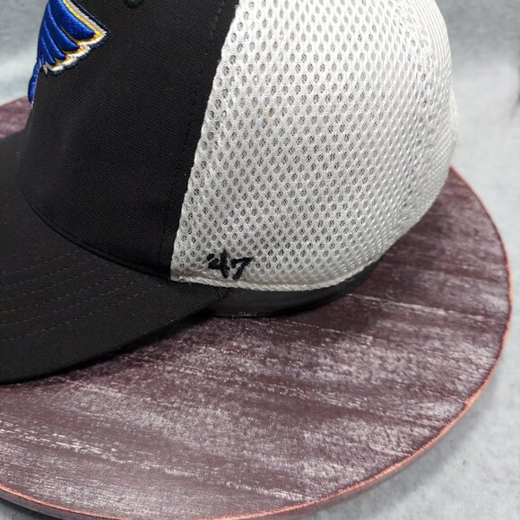 St. Louis Blues Adjustable Trucker Hat By 47 Mesh Back - Picture 7 of 12